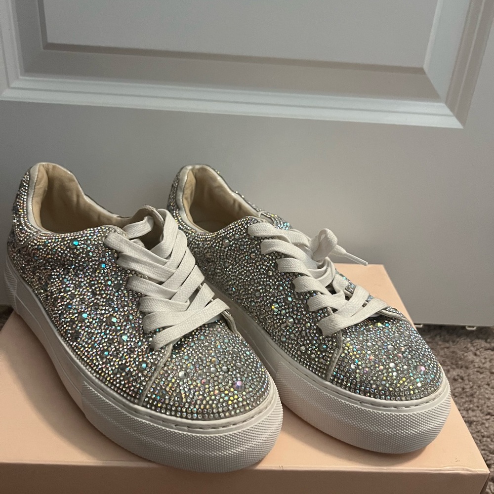 Betsy Johnson bridal tennis shoes